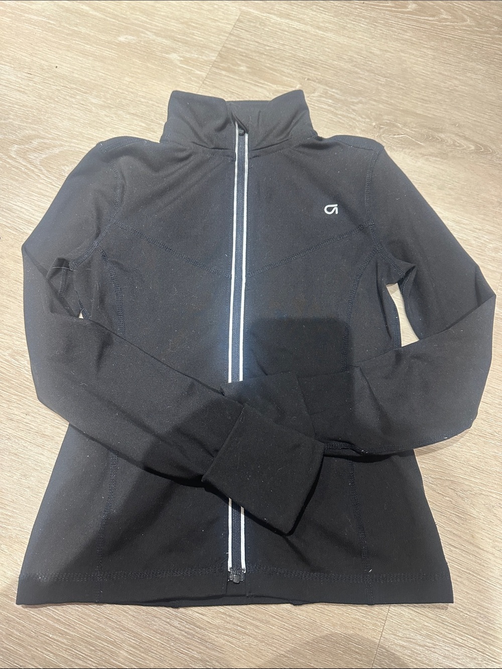 GAP Black Utility Jacket with White Contrast Zipper